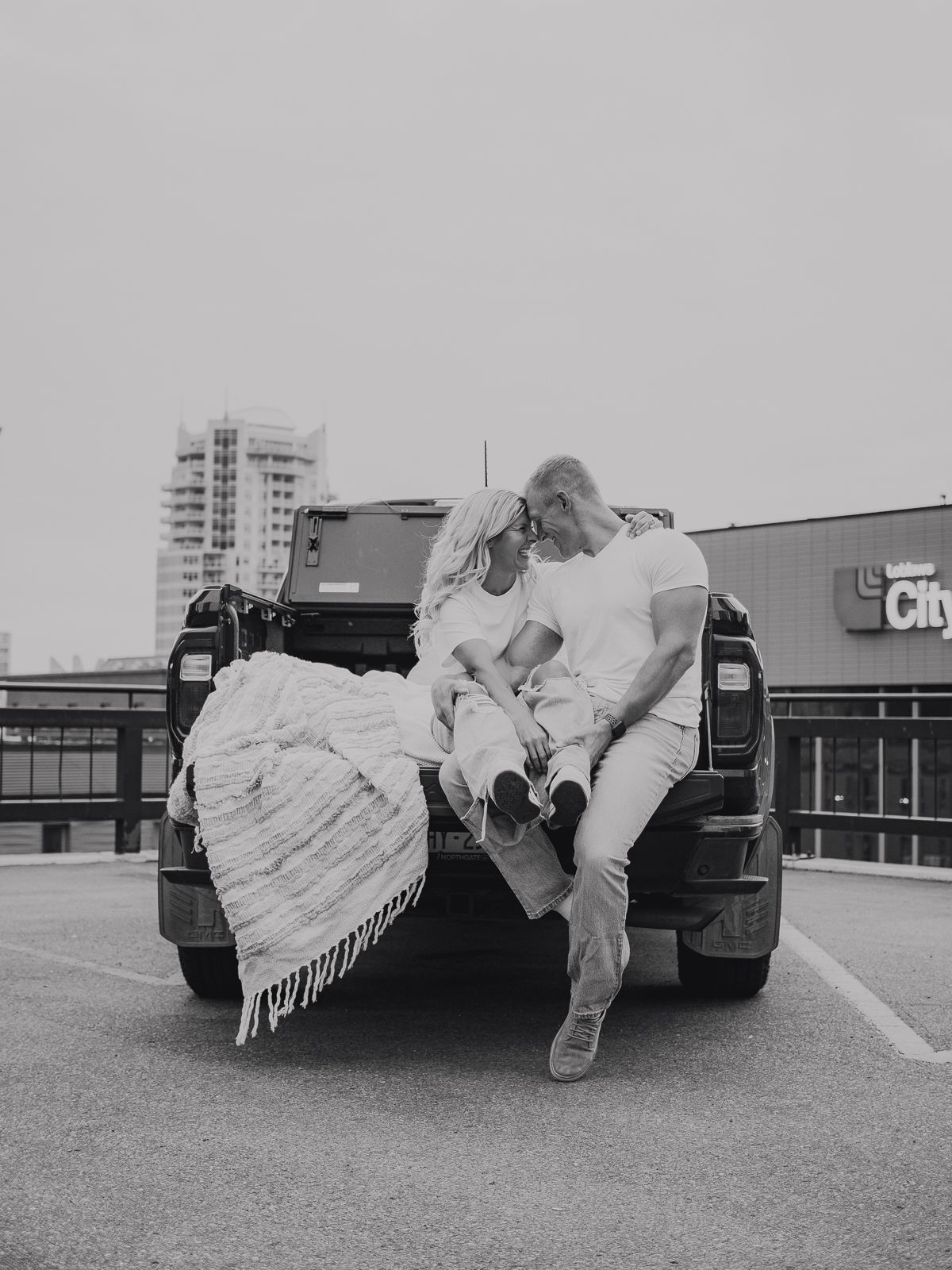 Urban couples photography in downtown Edmonton