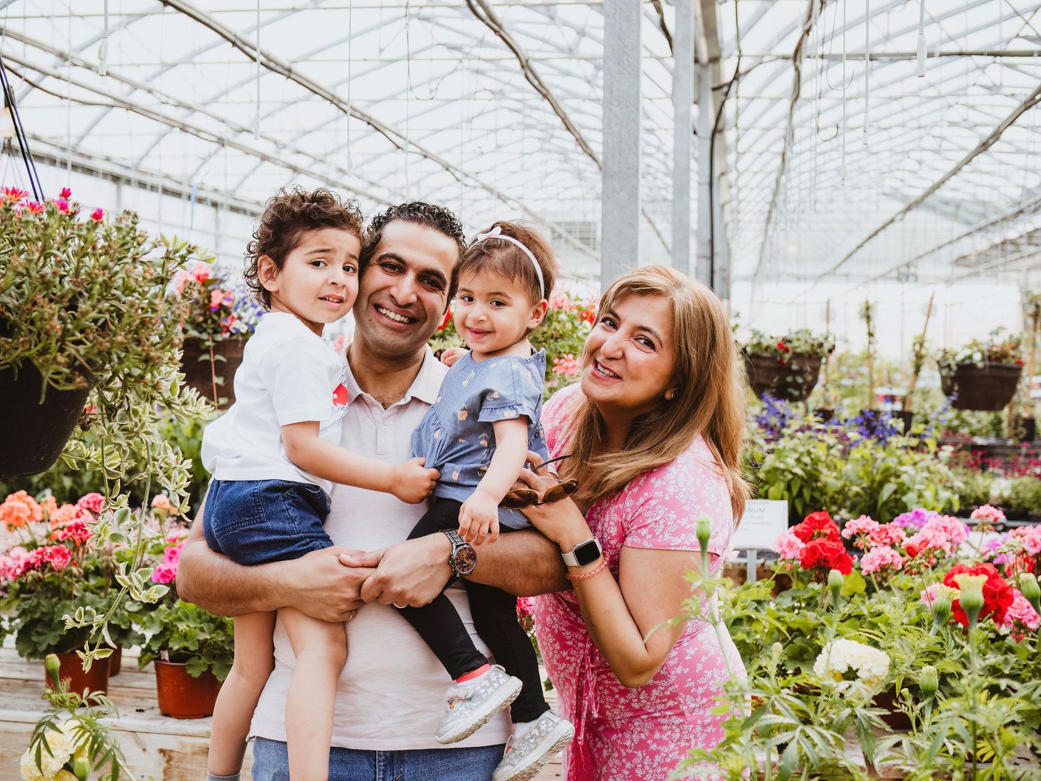 family photography session at Local Nursery Edmonton