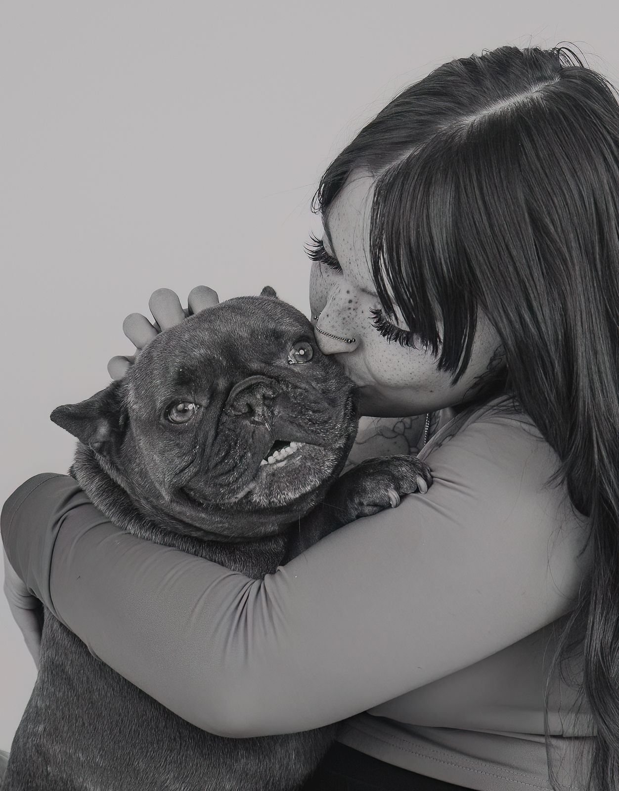Pet and owner connection captured during a professional photography session in stony plain with Coral Konanz Photography