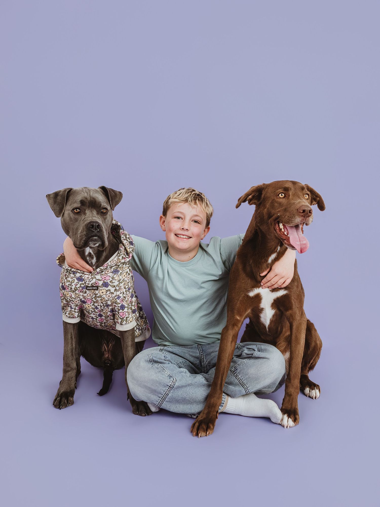 Dog and owner portrait photographed by Edmonton pet photographer Coral Konanz