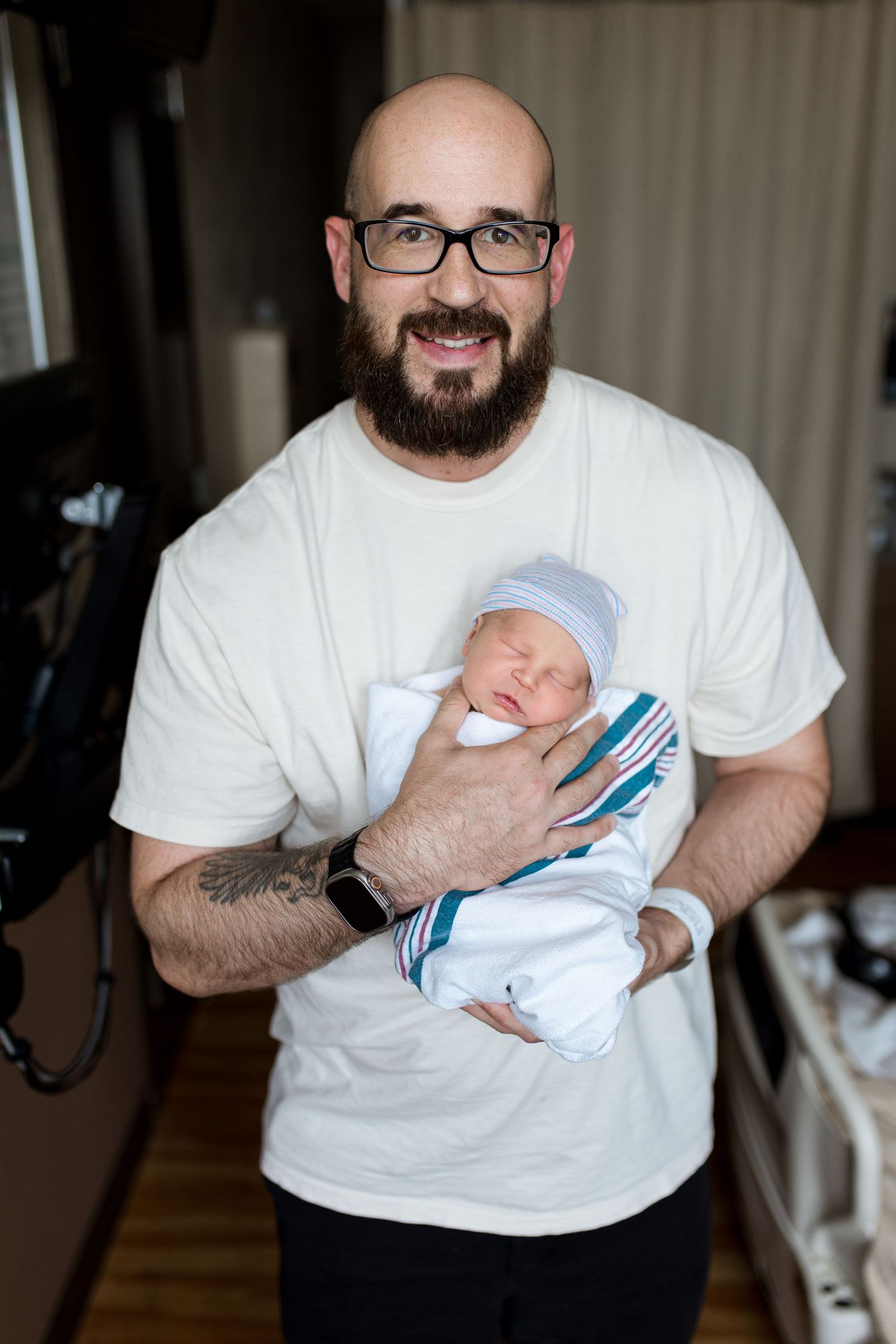 Newborn baby during Fresh 48 at Baptist hospital in Beaumont, TX with Bree Elle Photography.