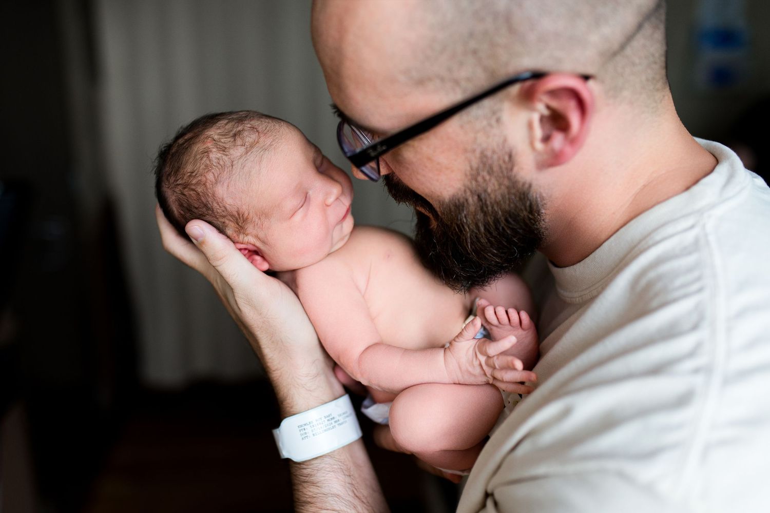 Newborn baby during Fresh 48 at Baptist hospital in Beaumont, TX with Bree Elle Photography.