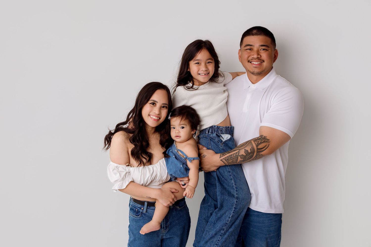 One year old family portion with sibling during one year session Bree Elle Photography in Port Neches, TX.