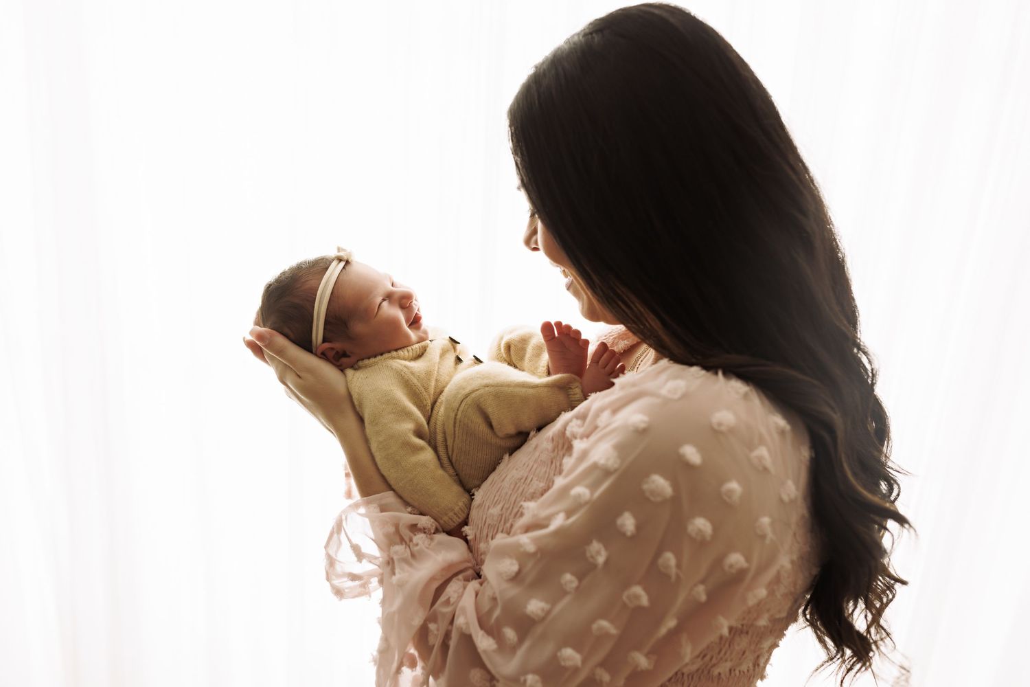 Newborn baby during studio session in Orange, TX with Bree Elle Photography.