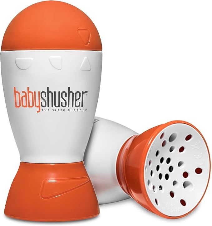 White and orange baby food chopper set with multiple grinding components illustrated in different angles.