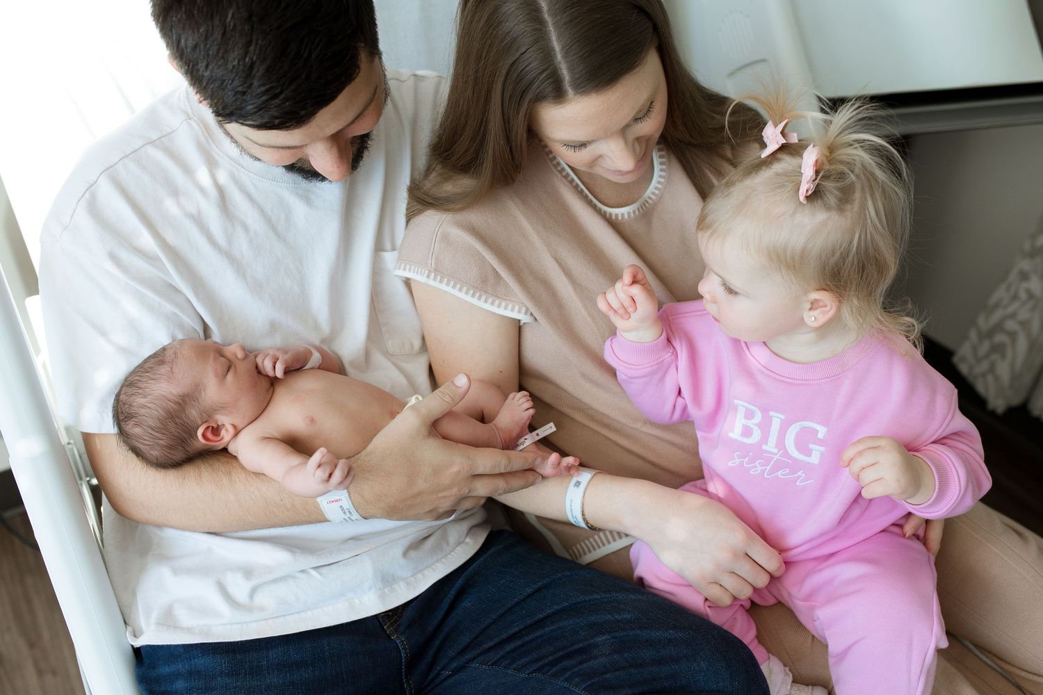 Newborn baby during their Fresh 48 session with Bree Elle Photography in Beaumont, TX at St. Elizabeth hospital.