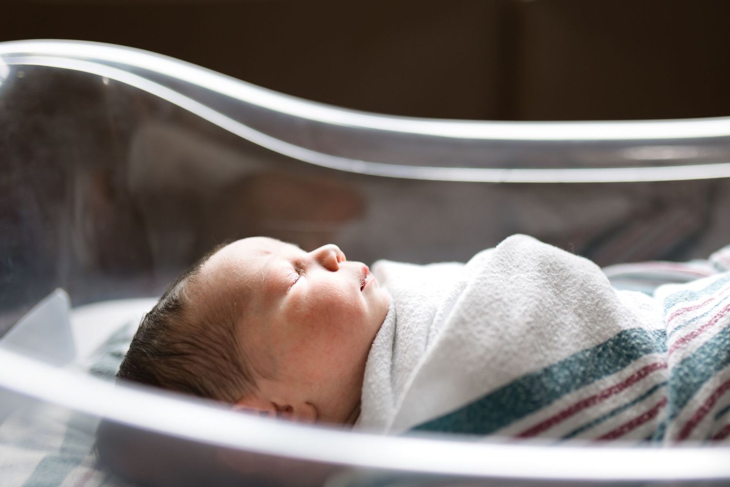 Newborn baby during Fresh 48 session at Baptist Hospital in Beaumont, TX. Photographed by Bree Elle Photography.