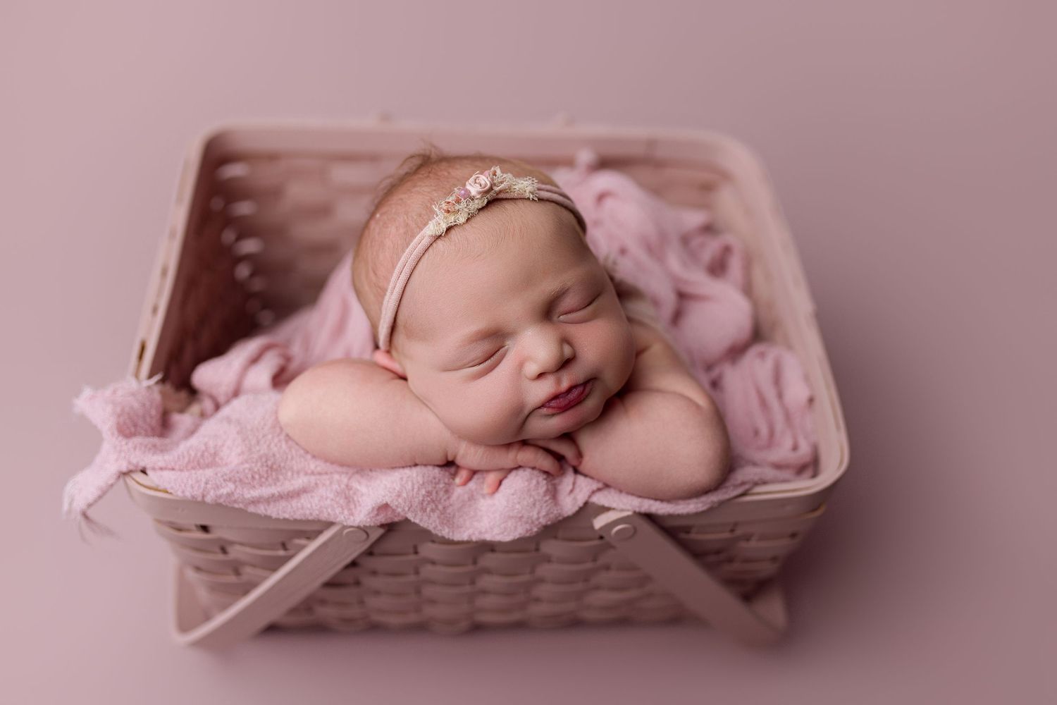 Newborn baby during studio session in Orange, TX with Bree Elle Photography.