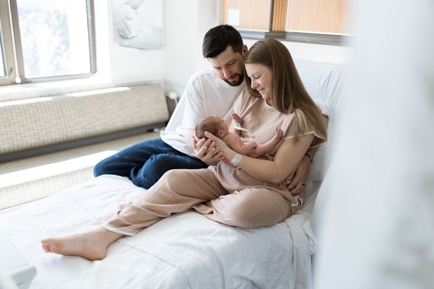 Newborn baby during their Fresh 48 session with Bree Elle Photography in Beaumont, TX at St. Elizabeth hospital.