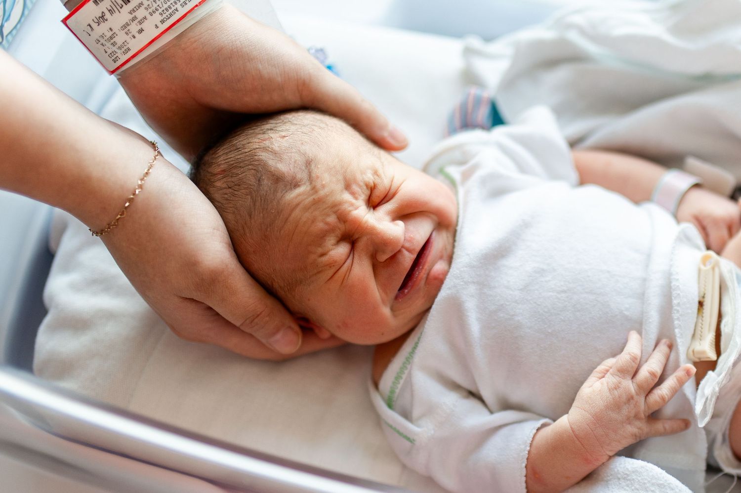 Newborn baby during Fresh 48 at Baptist hospital in Beaumont, TX with Bree Elle Photography.