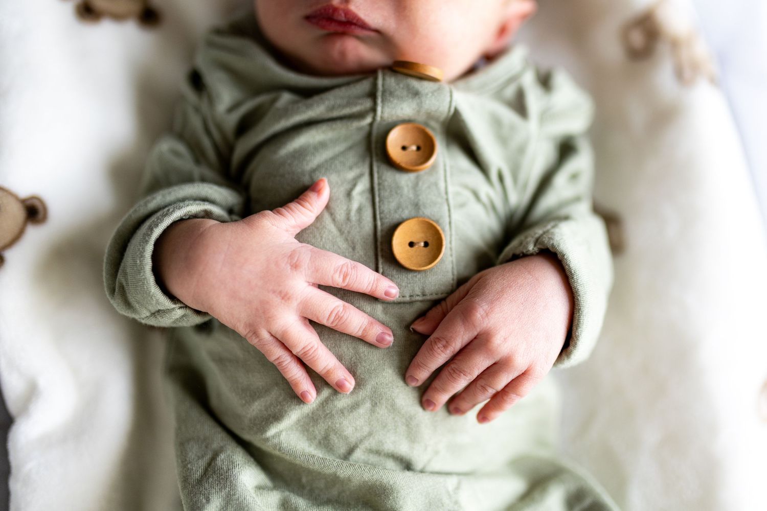 Newborn baby during Fresh 48 at Baptist hospital in Beaumont, TX with Bree Elle Photography.