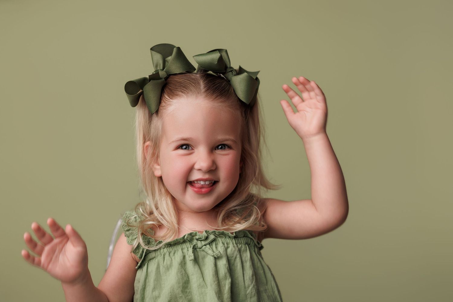Three year old during portrait portion of session with Bree Elle Photography in Beaumont TX.