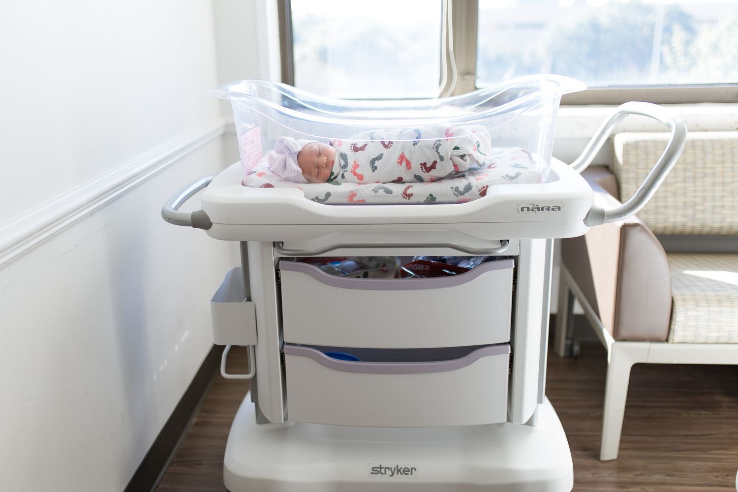 Newborn baby during their Fresh 48 session with Bree Elle Photography in Beaumont, TX at St. Elizabeth hospital.
