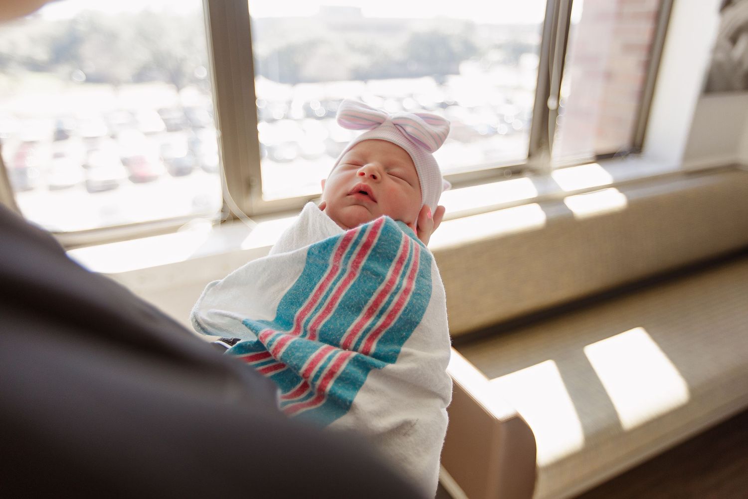 Newborn baby during Fresh 48 session in Beaumont hospital.