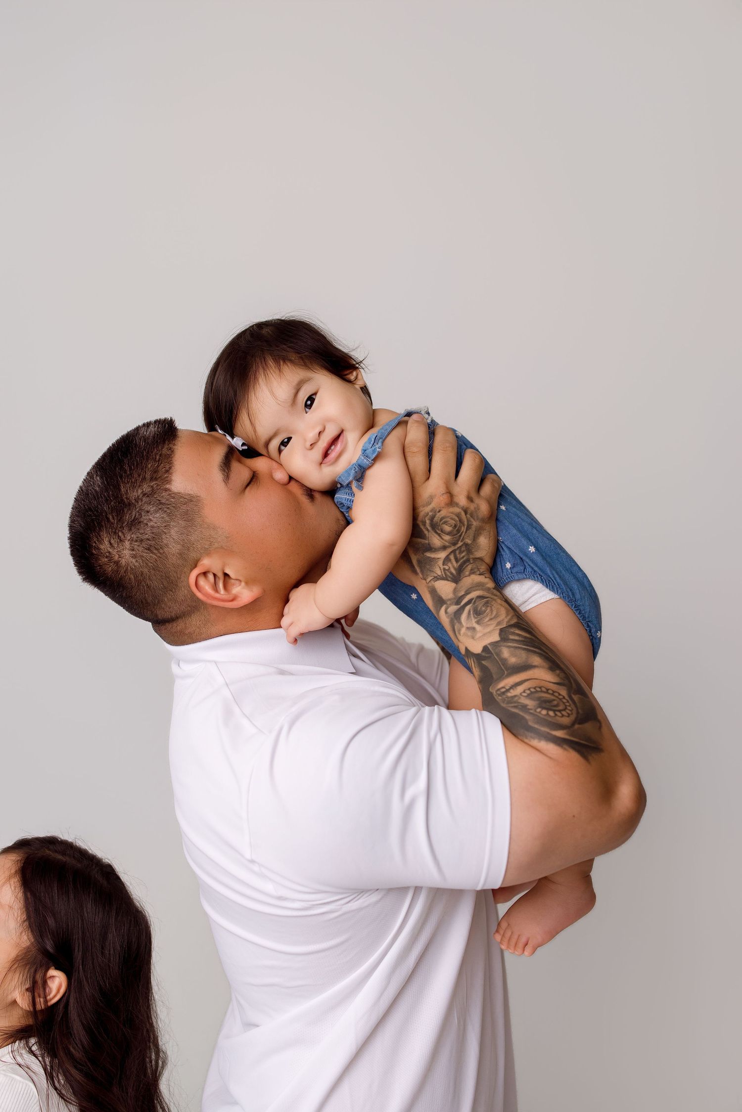 One year old family portion with sibling during one year session Bree Elle Photography in Port Neches, TX.