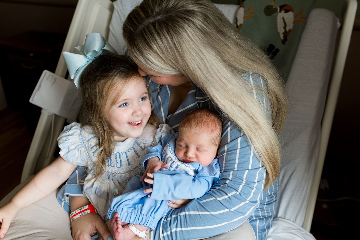 Newborn baby and family during Fresh 48 at Baptist hospital in Beaumont, TX with Bree Elle Photography.