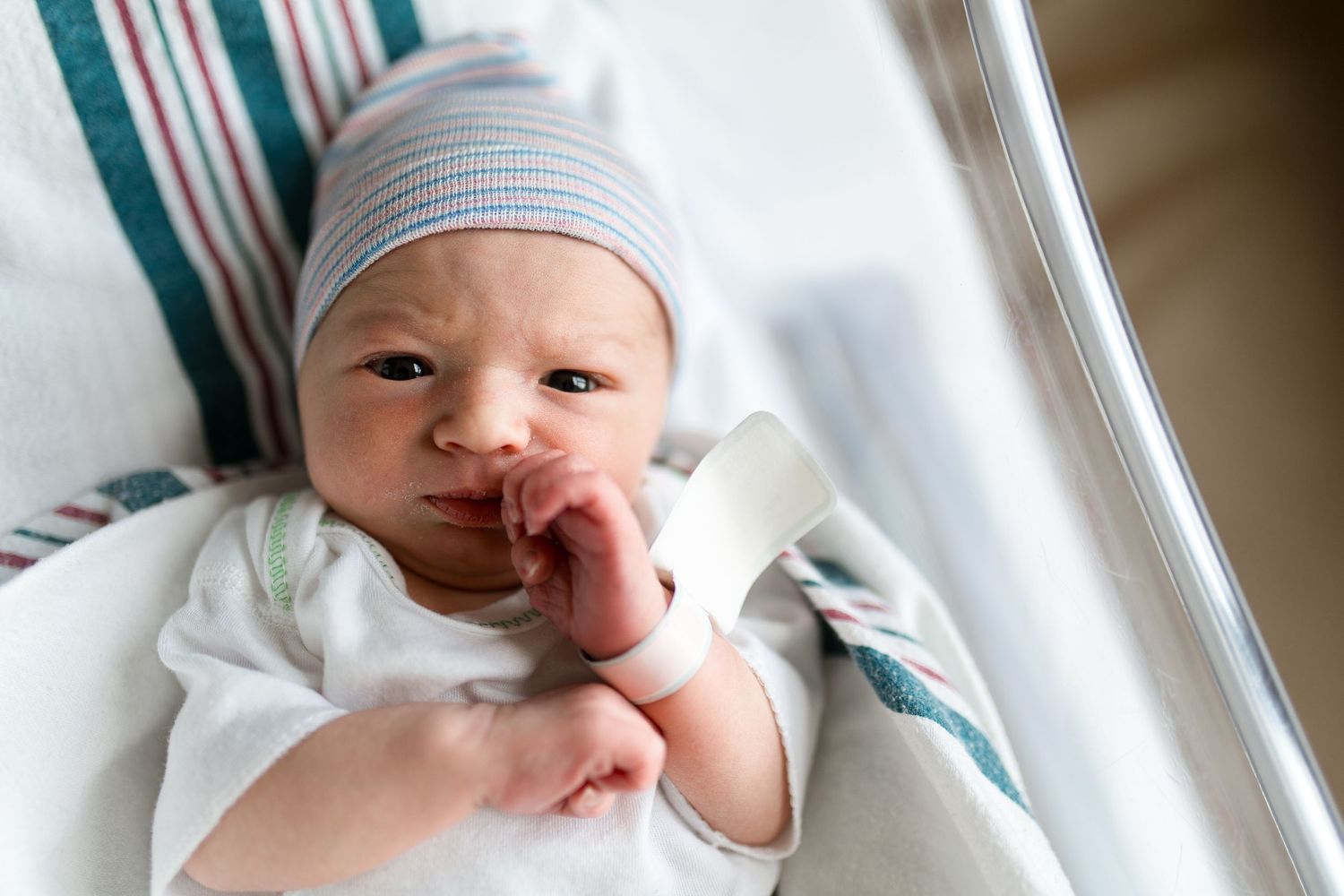 Newborn baby during Fresh 48 at Baptist hospital in Beaumont, TX with Bree Elle Photography.