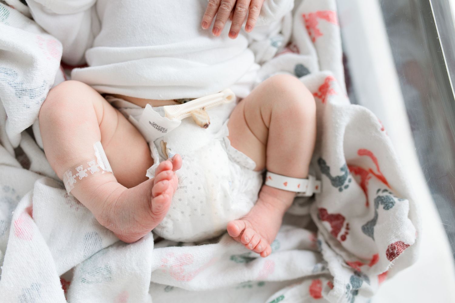 Newborn baby during Fresh 48 session with Bree Elle Photography in Beaumont, TX at St. Elizabeth hospital.