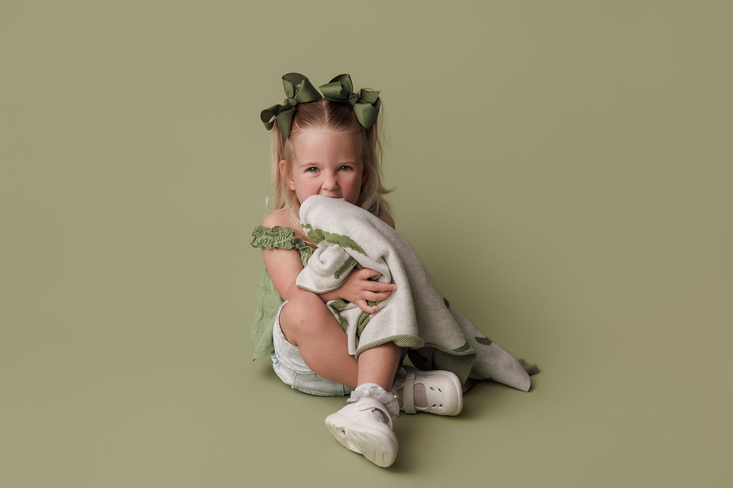 3 year old toddler girl during portrait session at Bree Elle Photography in Beaumont, Tx.