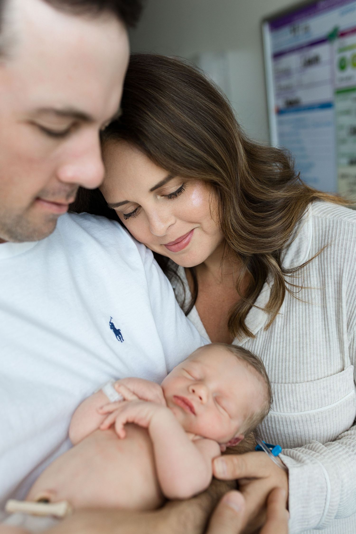 Newborn baby during Fresh 48 session at St. Elizabeth hospital in Beaumont, TX with Bree Elle Photography.