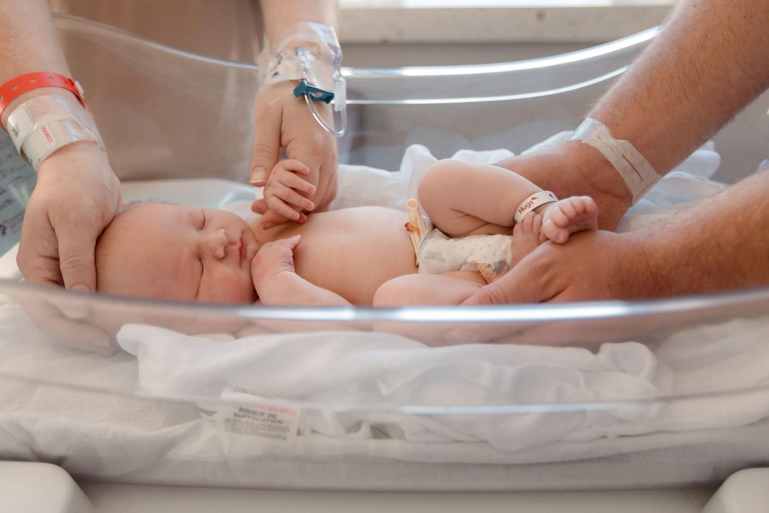 Newborn baby at St. Elizabeth hospital in Beaumont, TX with Bree Elle Photography.