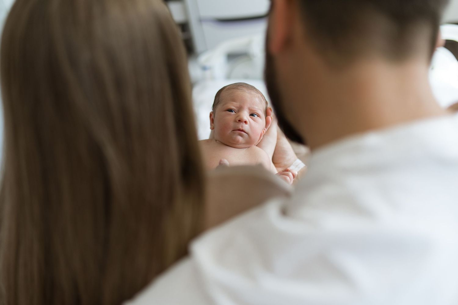 Newborn baby during their Fresh 48 session with Bree Elle Photography in Beaumont, TX at St. Elizabeth hospital.