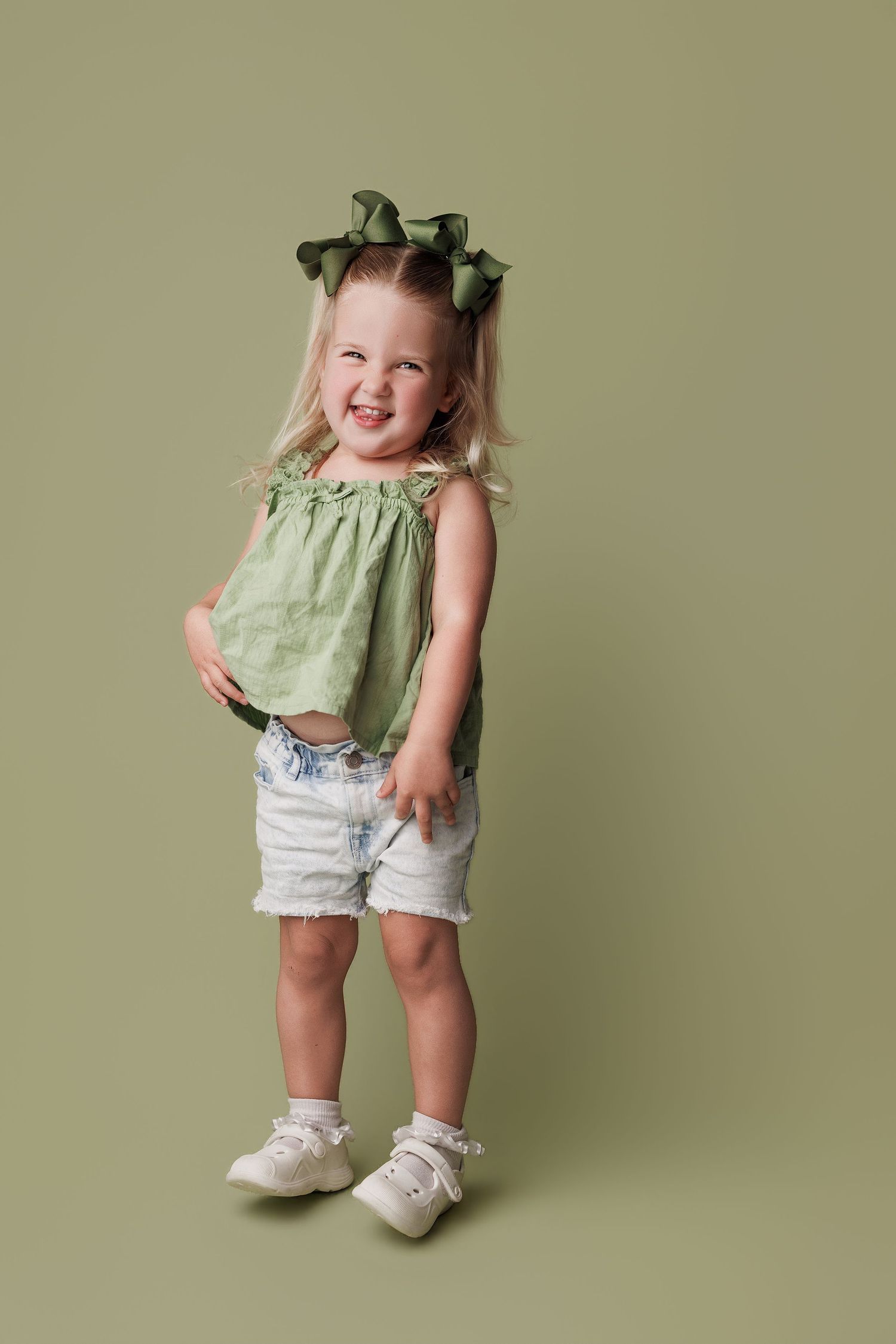 Three year old during portrait session at Bree Elle Photography. Beaumont, TX.
