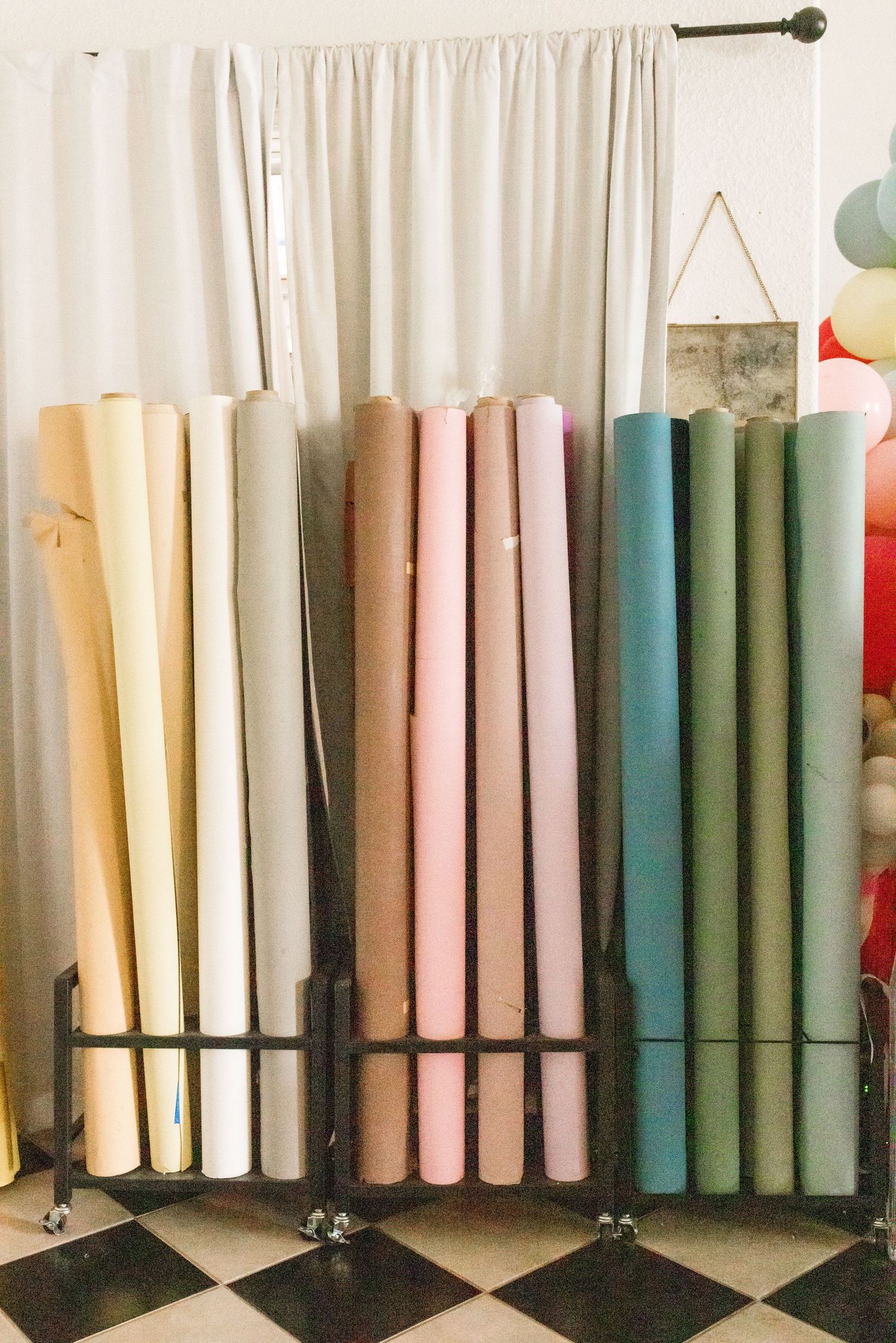 Backdrop options in Bree Elle Photography studio in Port Neches, TX.
