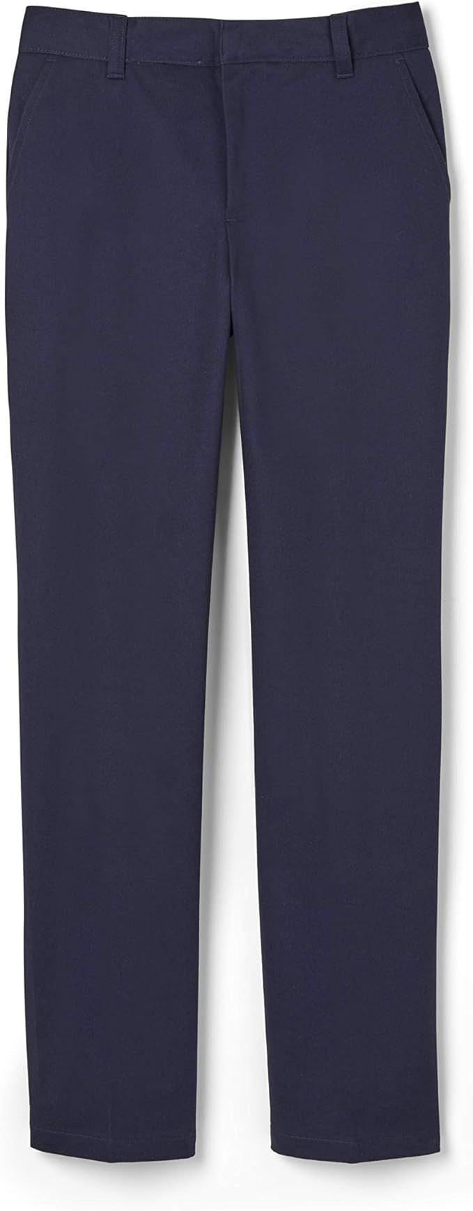 Navy blue flat-front dress shorts with classic tailoring and belt loops displayed from multiple angles.