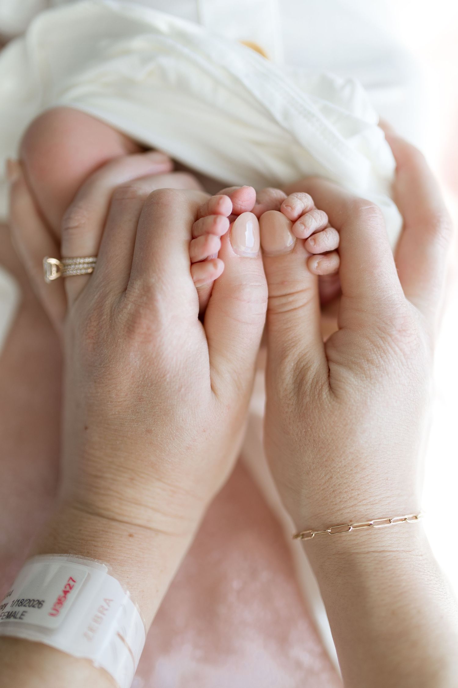 Newborn baby during their Fresh 48 session with Bree Elle Photography in Beaumont, TX at St. Elizabeth hospital.