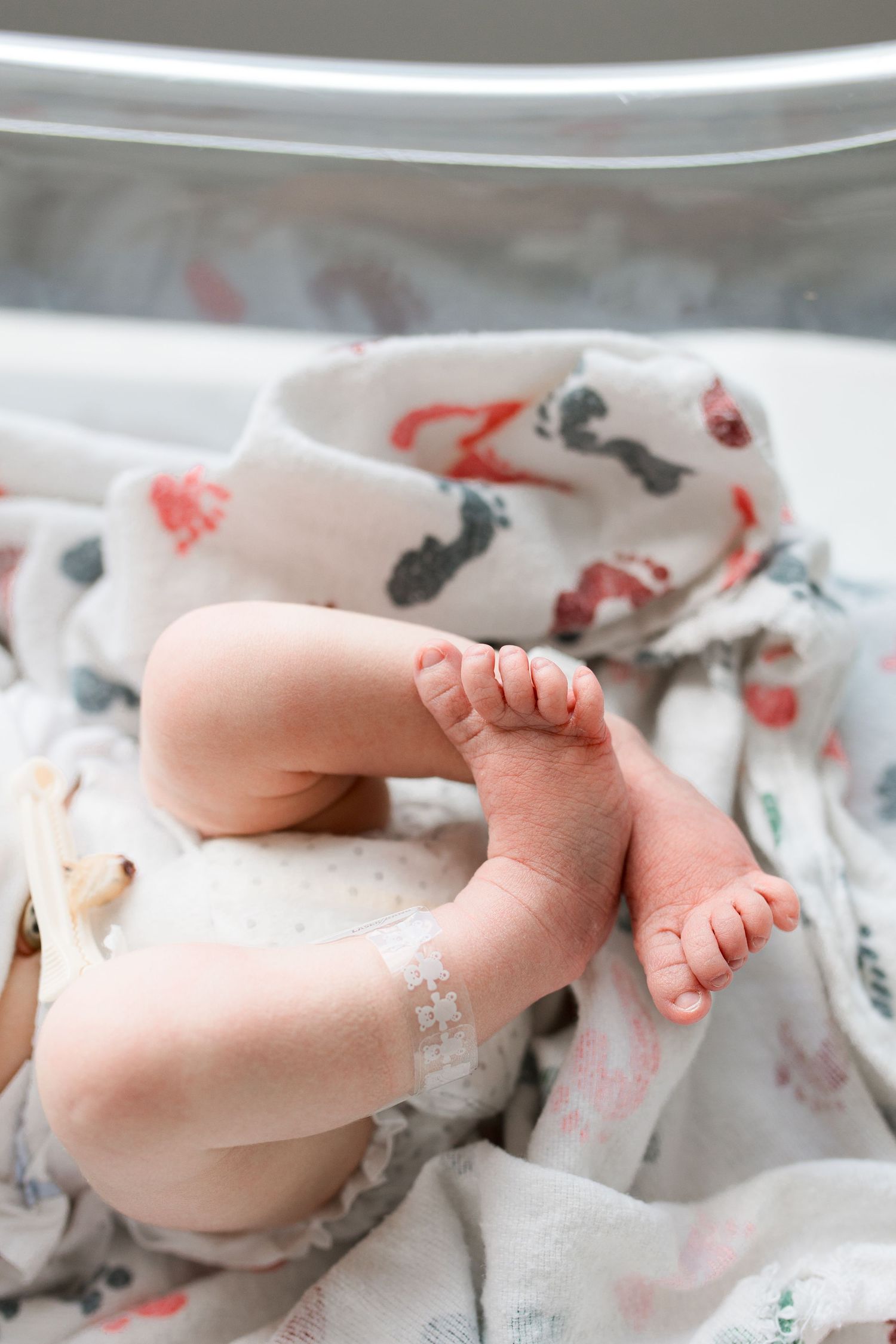 Newborn baby during Fresh 48 session with Bree Elle Photography in Beaumont, TX at St. Elizabeth hospital.