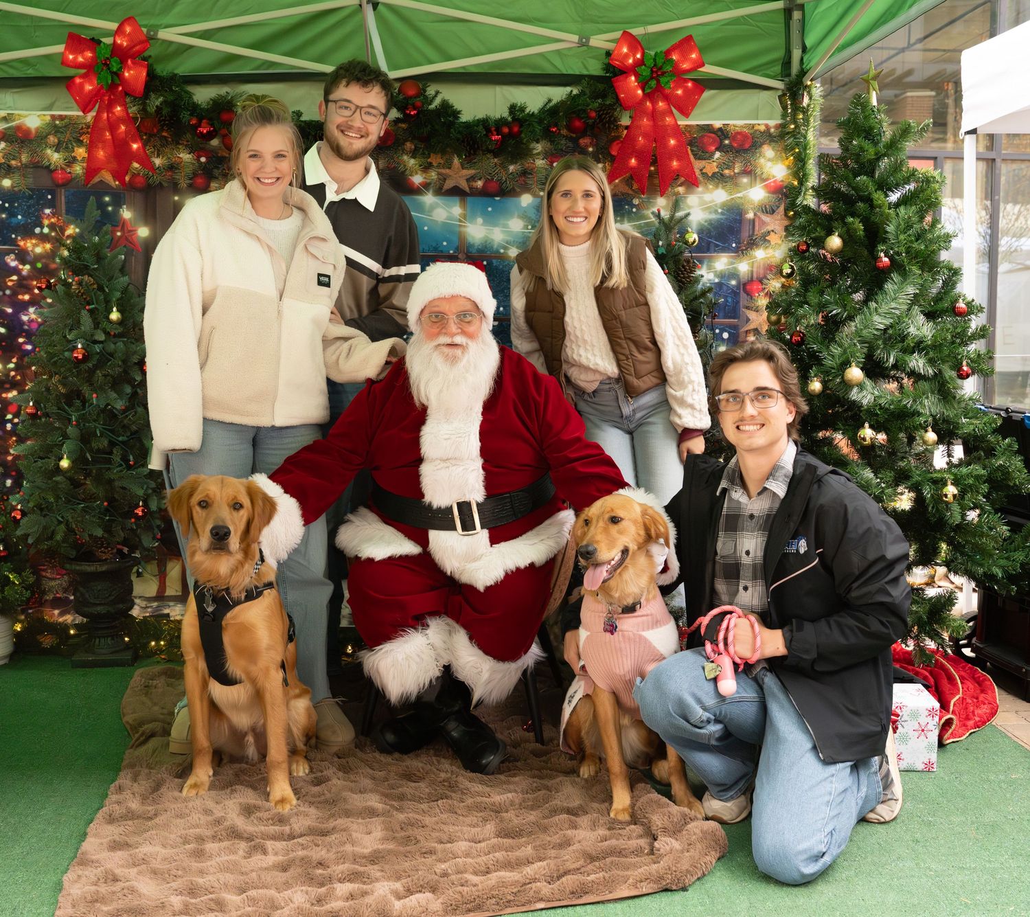 Pet Photos with Santa, Katie Ziegler Photography, a dog and their family came to see Santa, Huntsville, AL, Midcity District