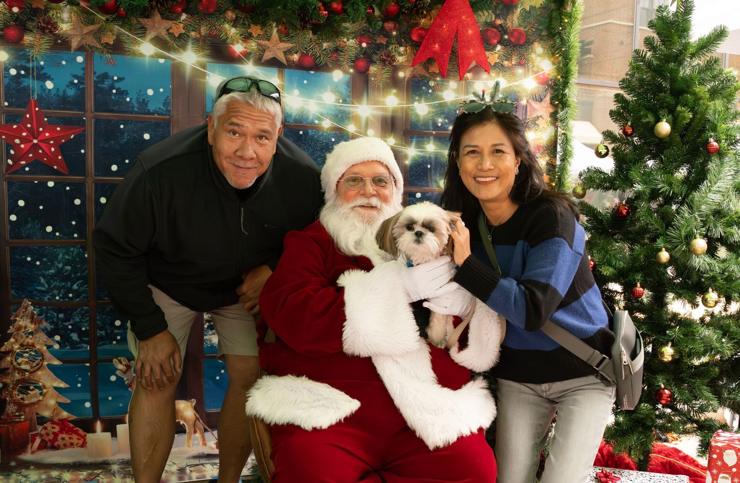 Pet Photos with Santa, Katie Ziegler Photography, a dog and their family came to see Santa, Huntsville, AL, Midcity District