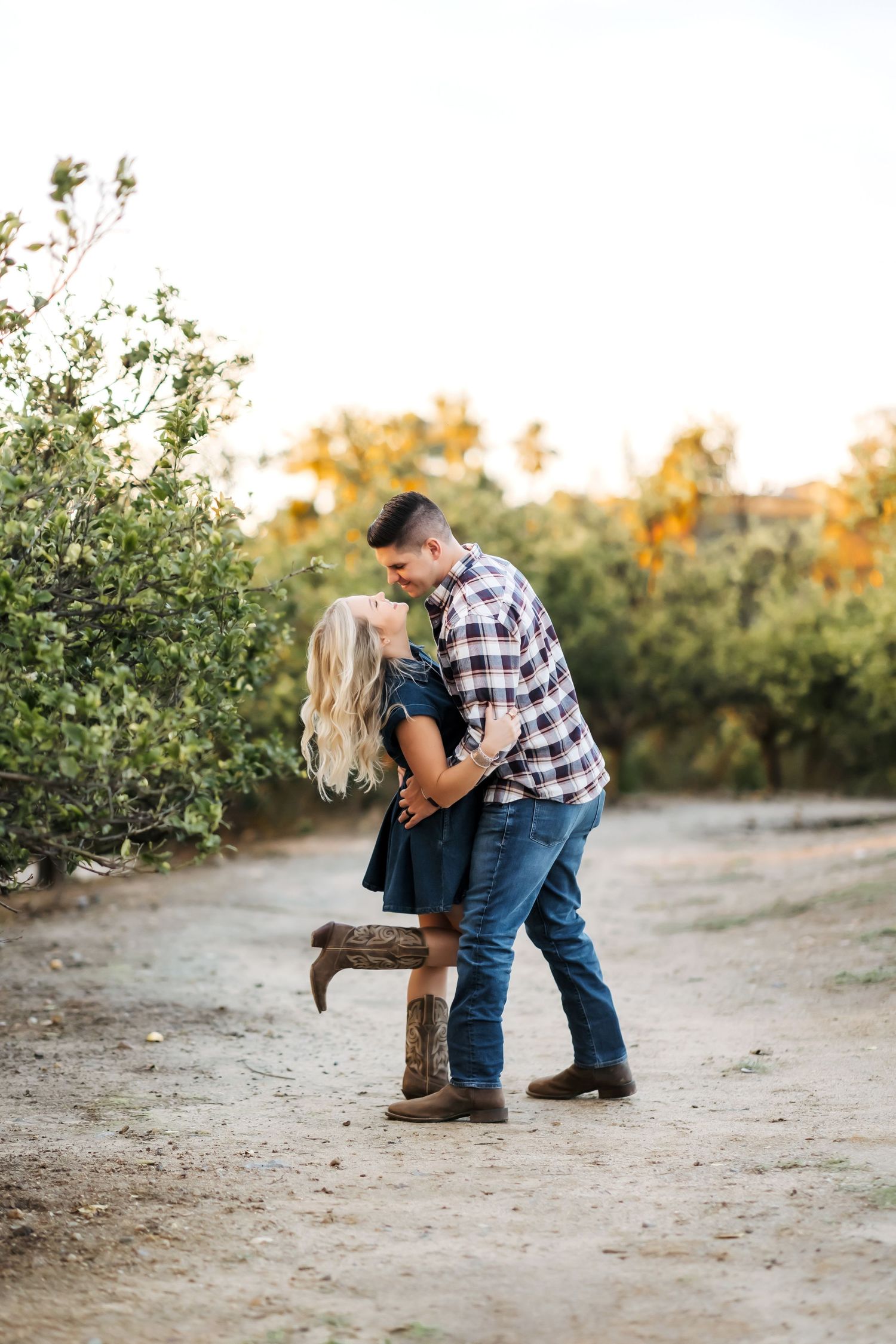 Romantic couple portrait in Tustin, CA
