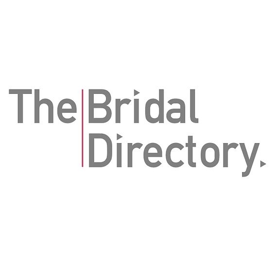 Minimalist text logo design with 'The Bridal Directory' in gray and black colors on white background.