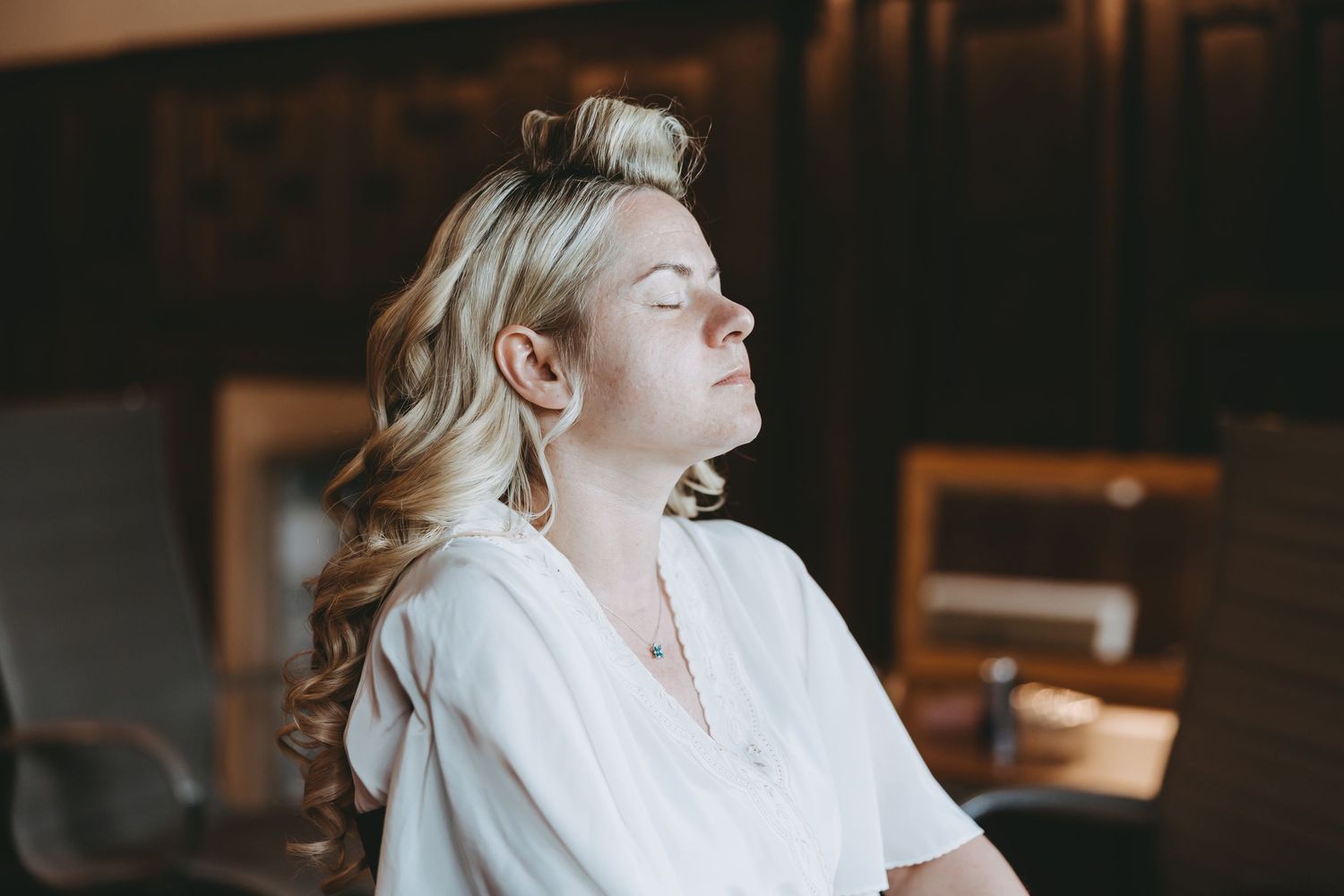 Bridal prep, wedding day at Fanhams Hall, Ware.