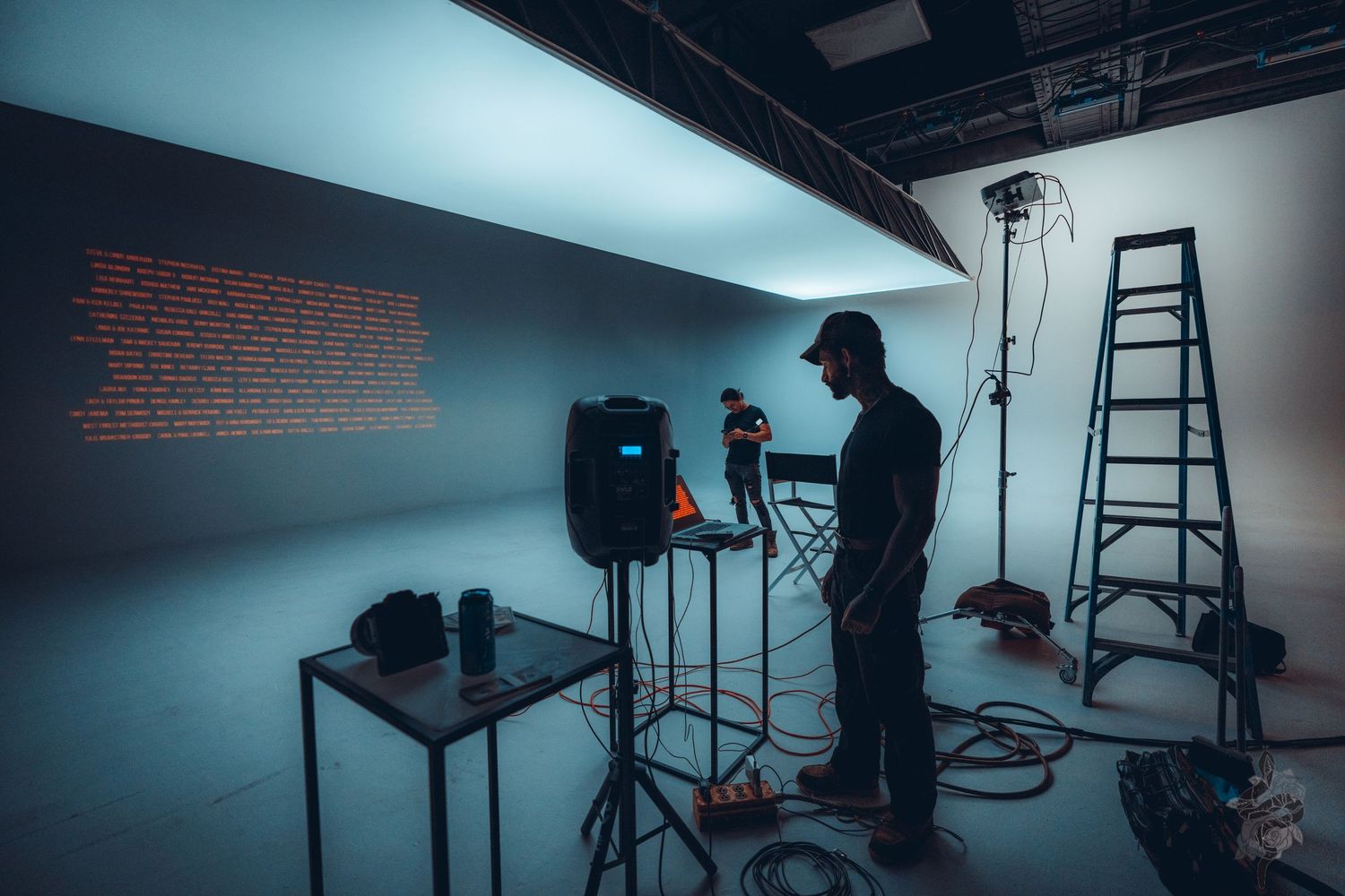 A BTS shot from the set of a music video for Christian Anderson by Porsche Aremia