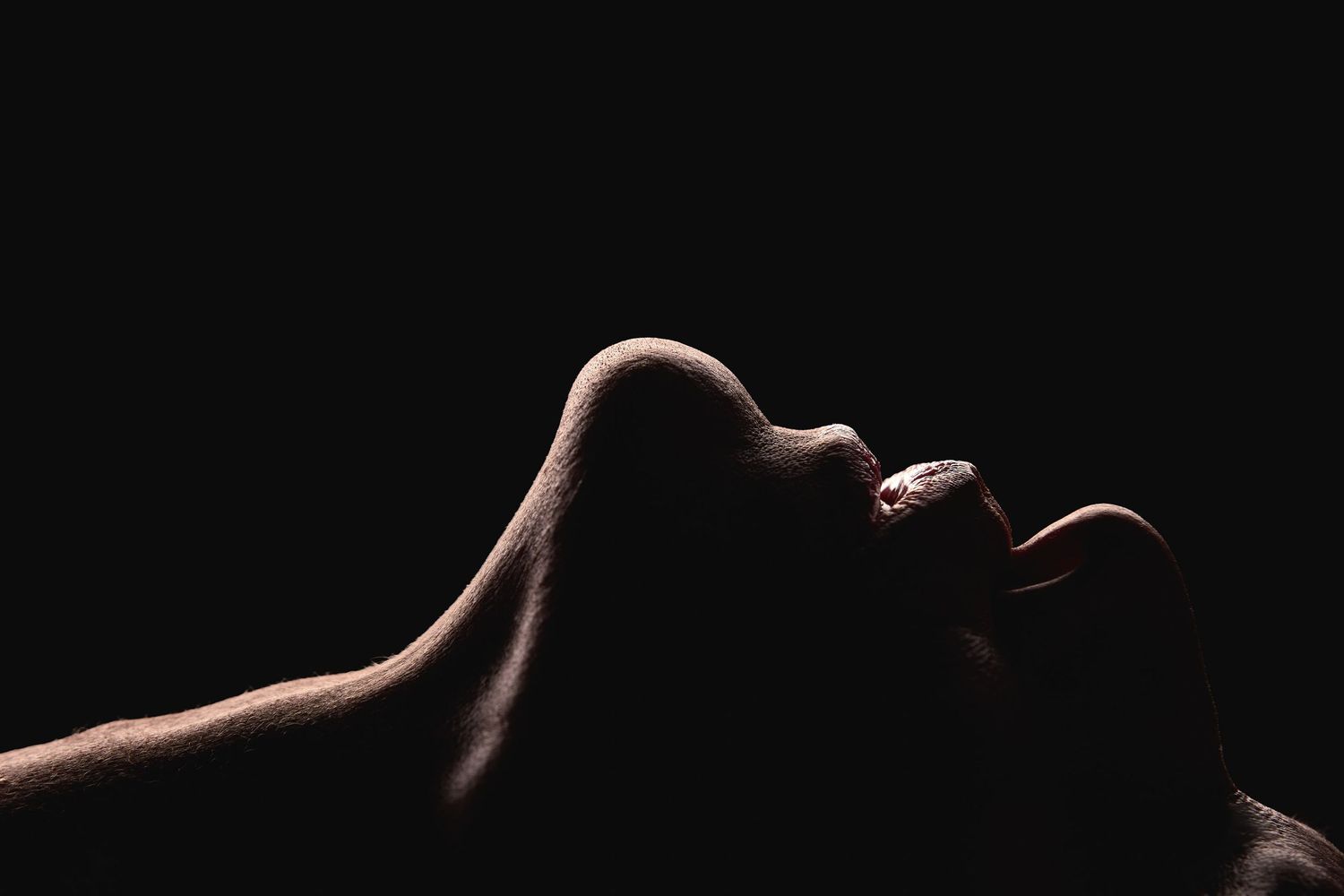 Luxury Charlotte boudoir photography with guided posing and editorial lighting of a woman's lips.