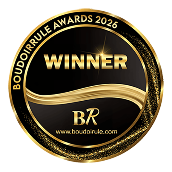 Boudoir Rule 2026 Winner badge displayed on the IronVeil Boudoir website.