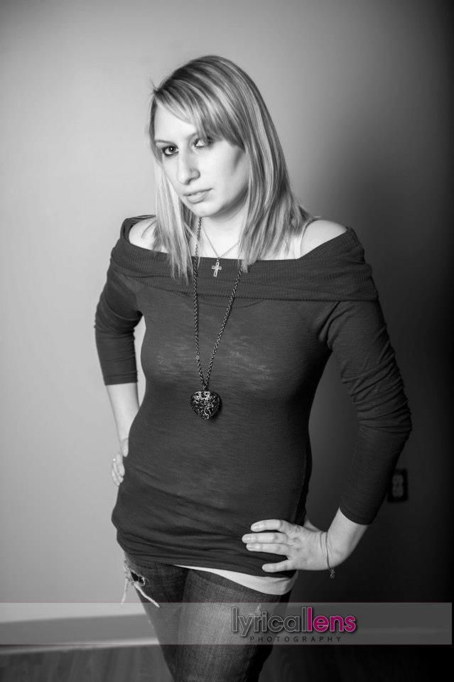 Black and white portrait series of a person in an off-shoulder top wearing a pendant necklace.