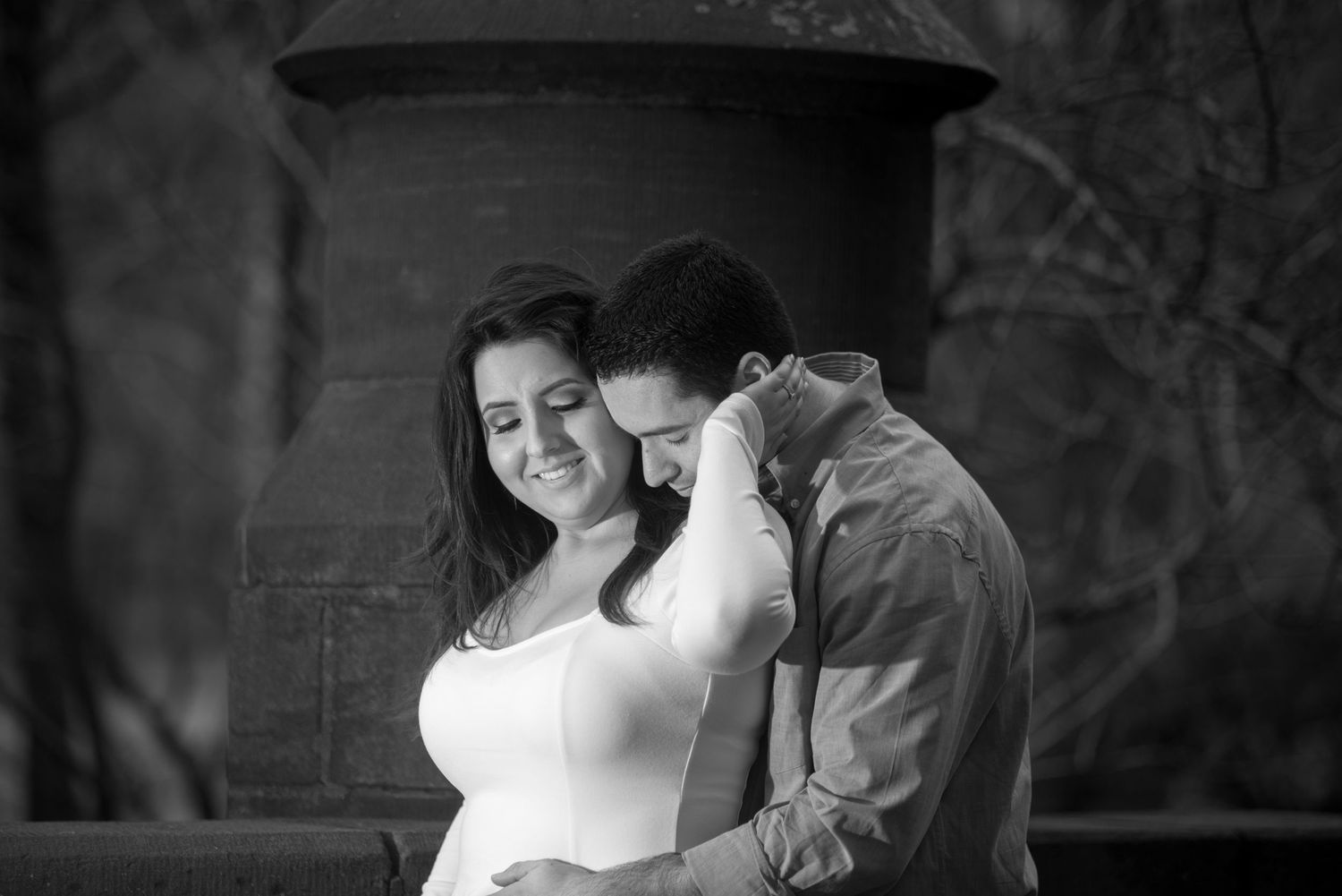Black and white candid moments captured in an intimate setting.