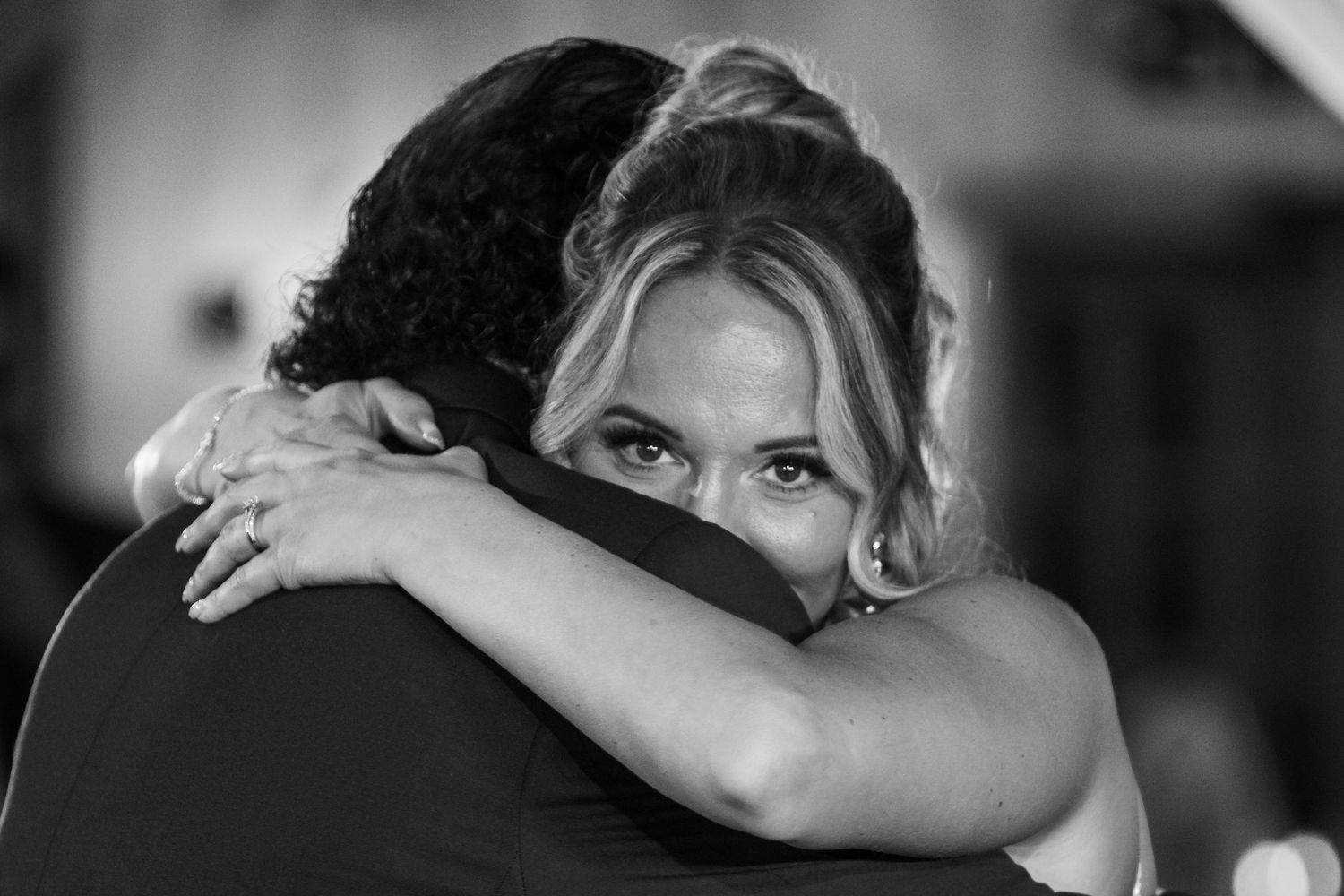 Black and white intimate wedding dance moments captured in sequence.