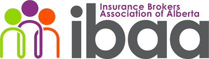 Insurance Brokers Association of Alberta logo with colorful geometric elements.