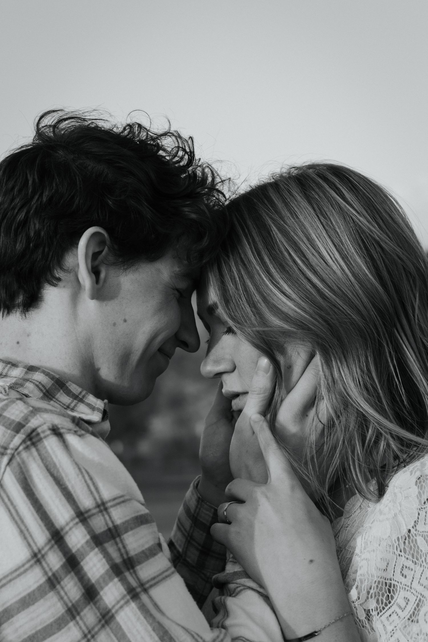 Intimate black and white sequence of a couple sharing tender moments together.