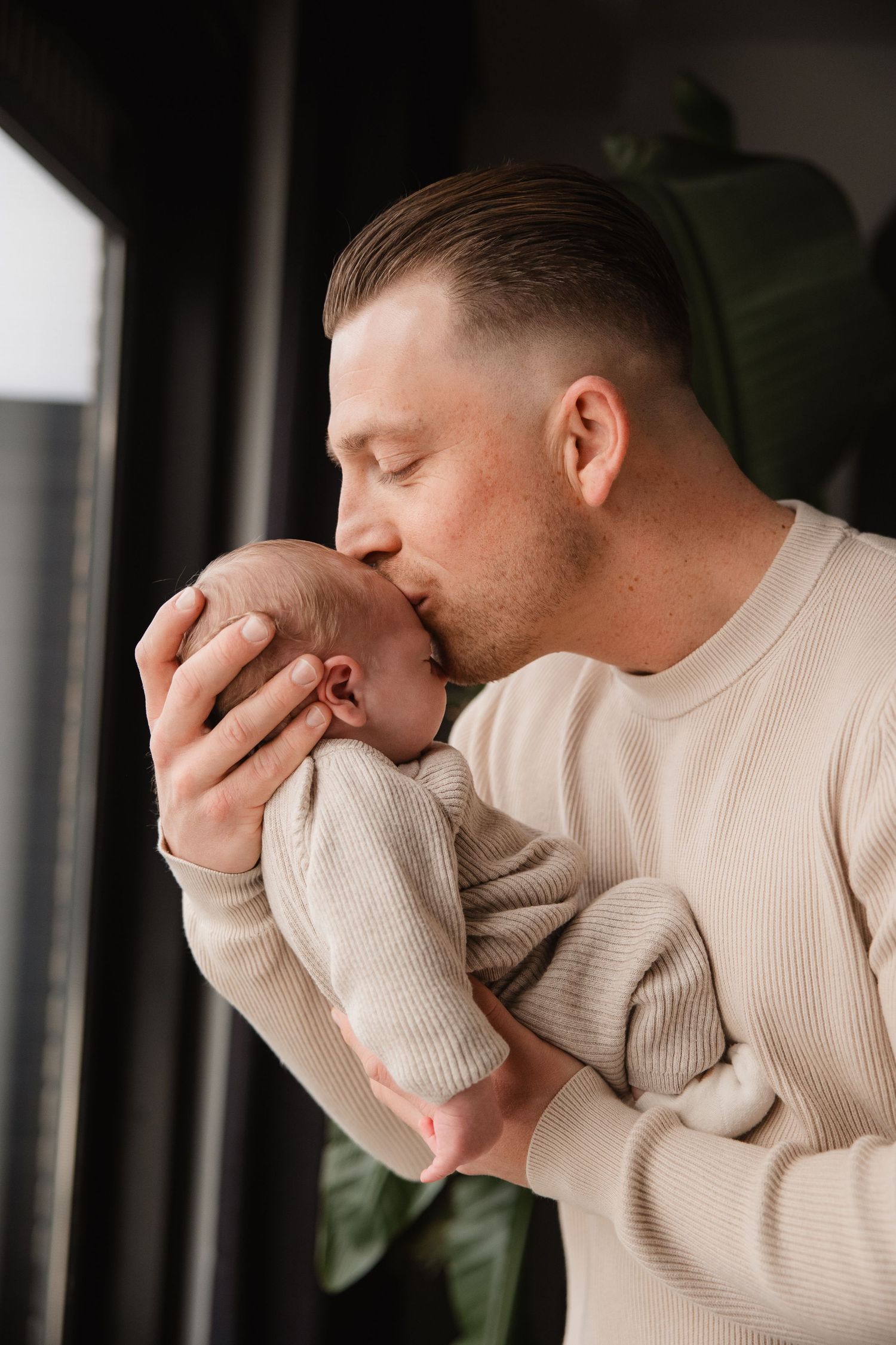 Foto van vader met baby