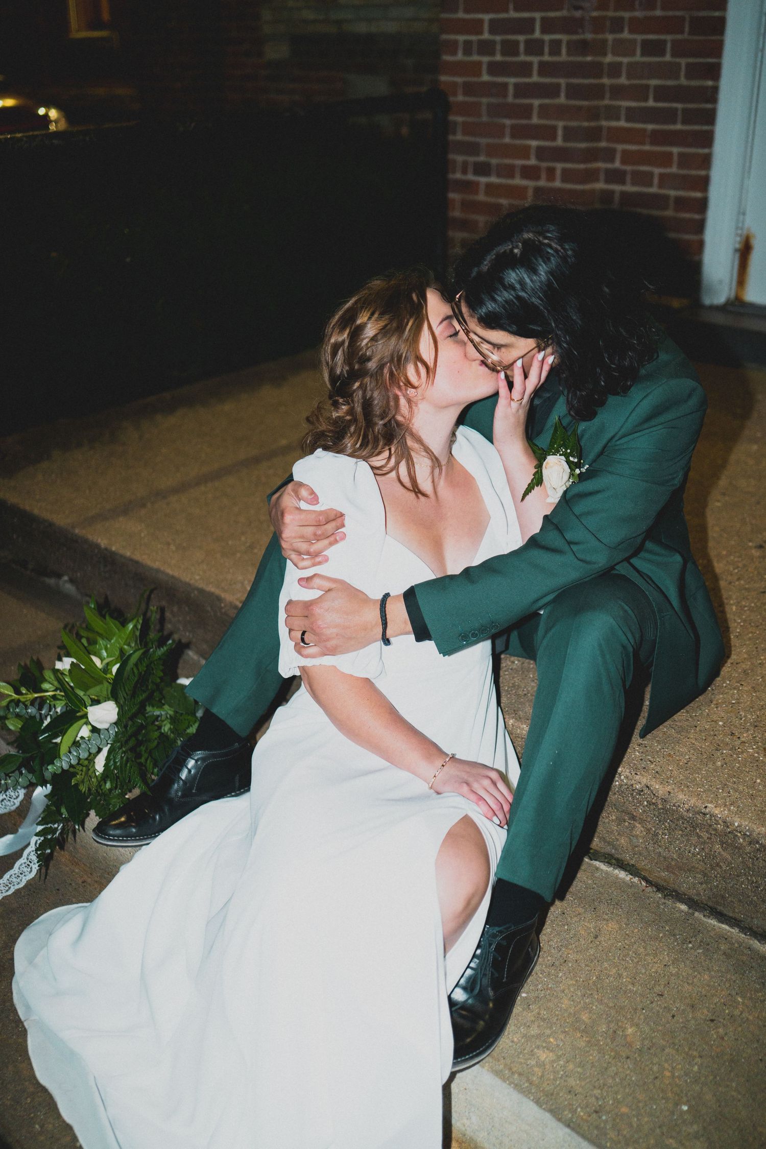 Candid wedding photography sequence showing intimate moments between newlyweds.