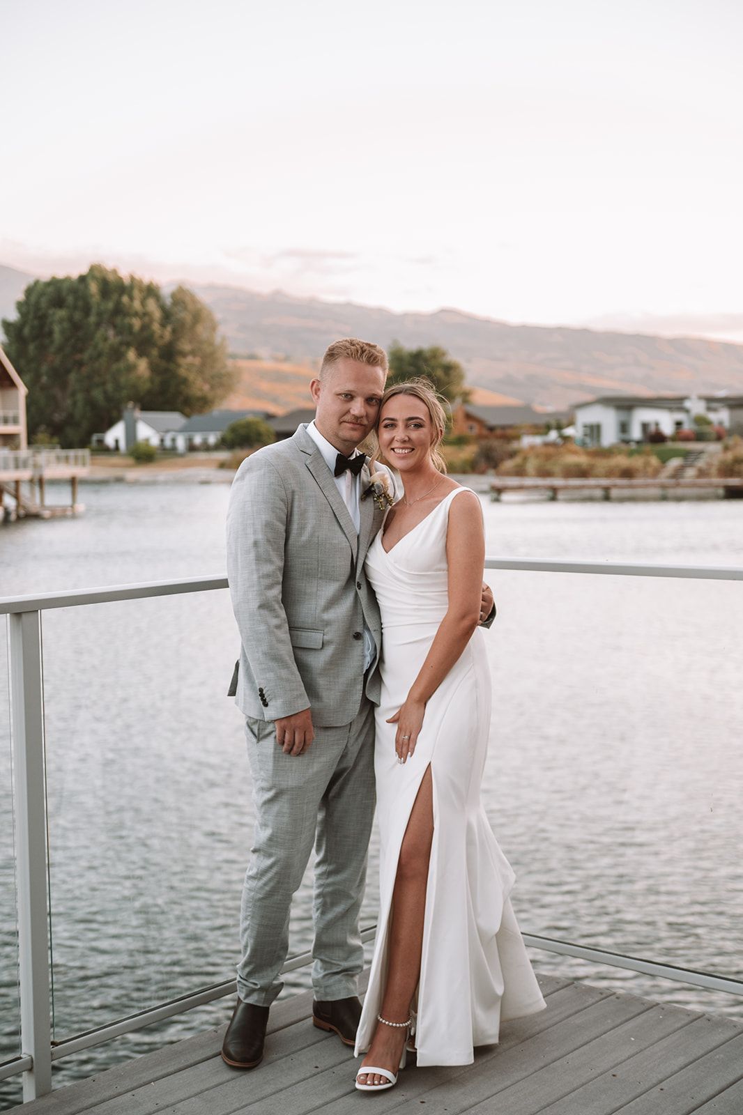 cromwell wedding sunset bride and groom