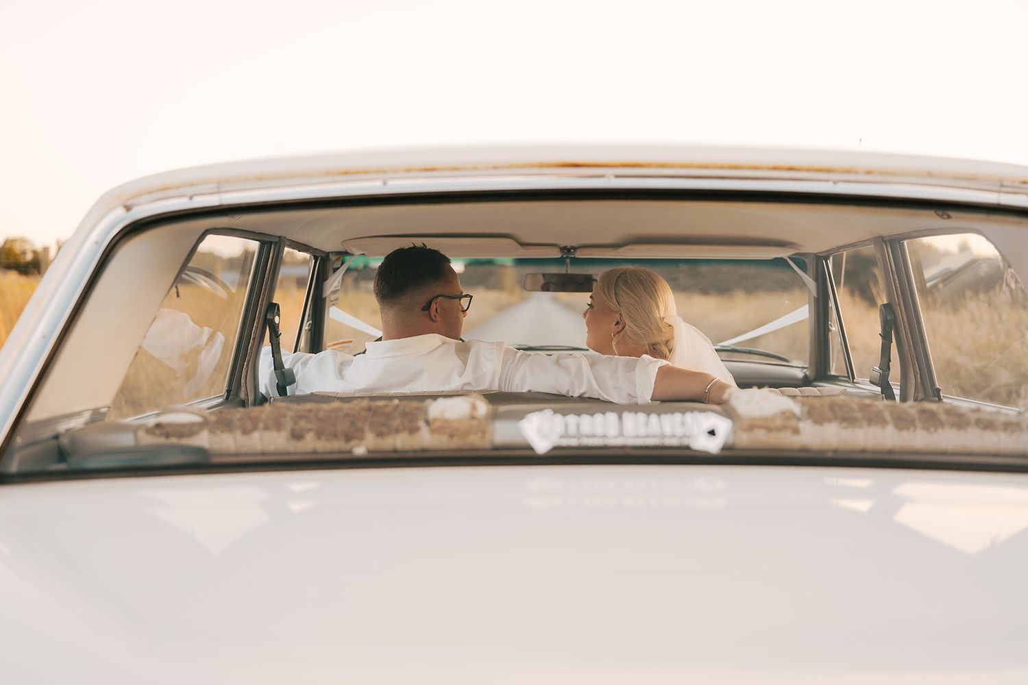 Sunset bridal portraits