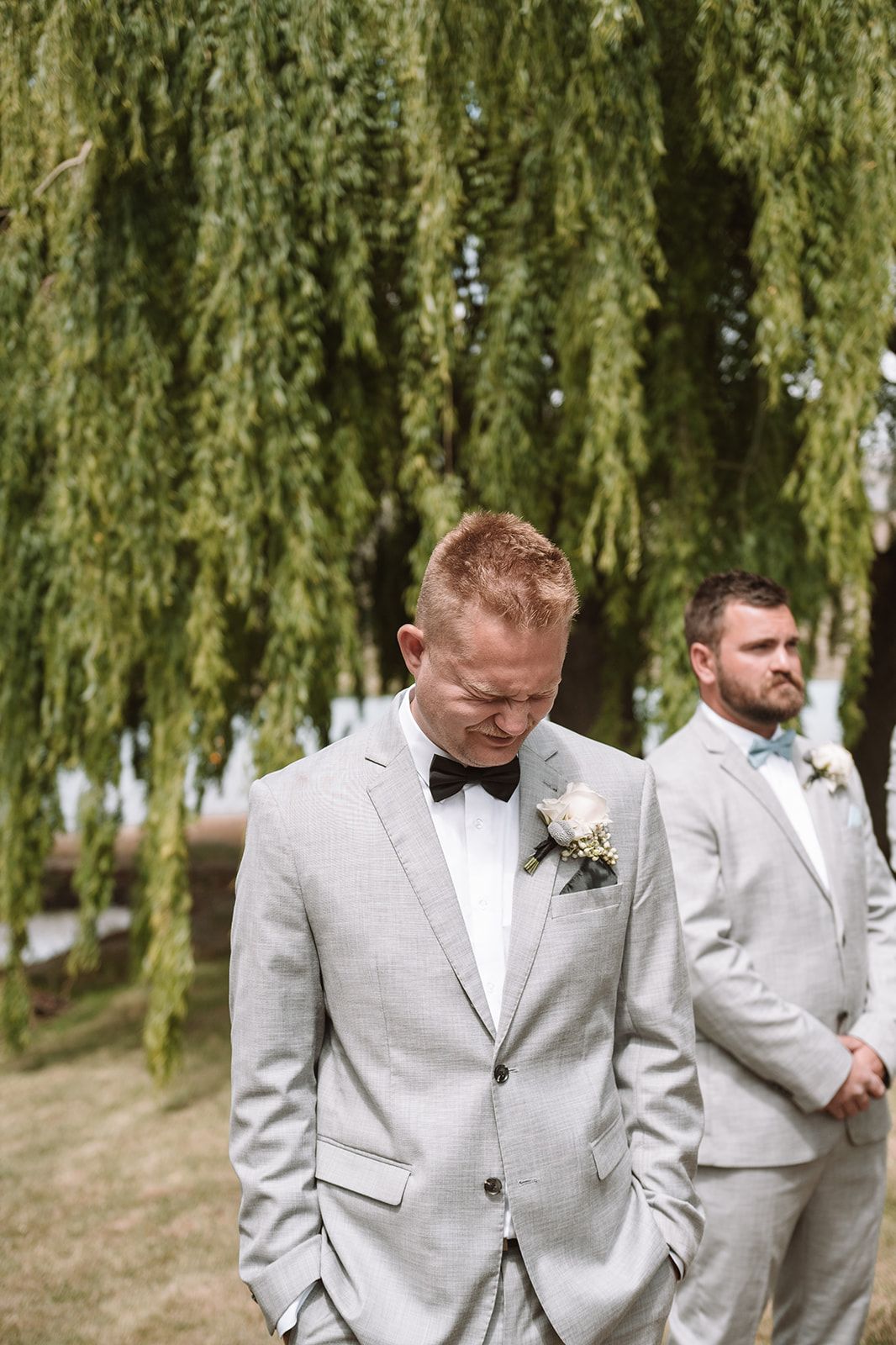 Groom crying wedding Cromwell