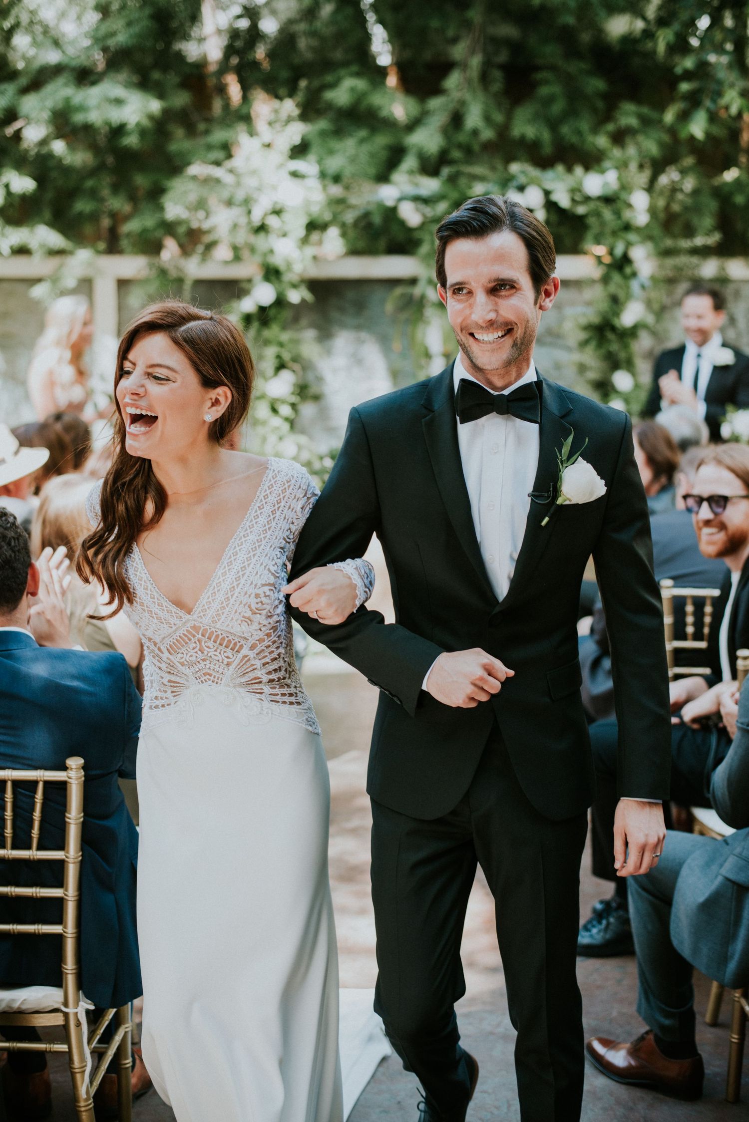 Wedding ceremony photographed in Los Angeles as part of the couple’s milestone story.
